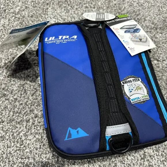 NWT! Ultra Arctic Zone Blue Expandable Cooler Lunchbox w/ Ice Packs Bento Boxes - Picture 4 of 8